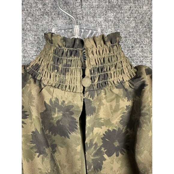 NWT Steve Madden Floral Chiffon Midi Dress XS Dark Green Floral Edgy READ - Picture 13 of 15